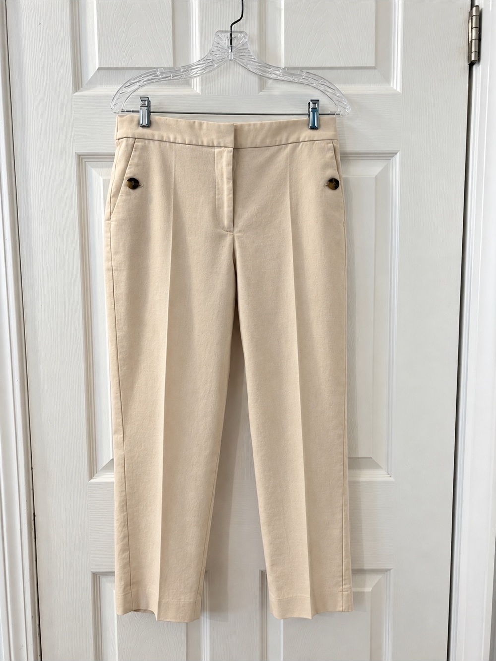 J. Crew Women's Beige Straight-Leg Pants